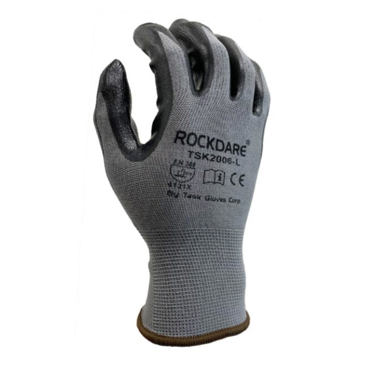 TASK 13G Gray Nitrile Coated Gloves, Gray - TSK2006