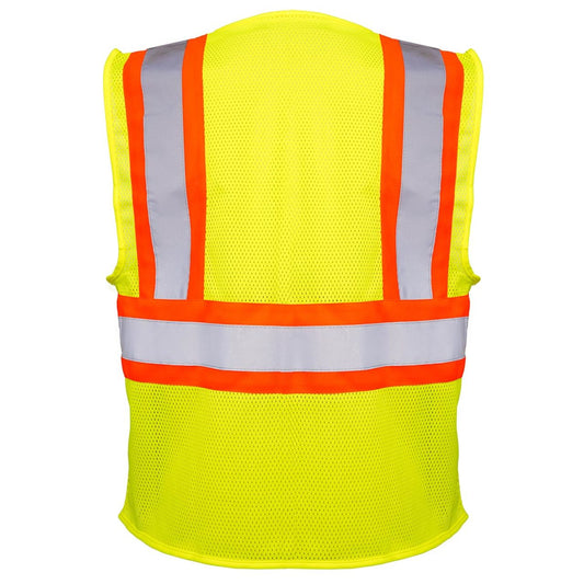 Rugged Blue Type R Class 2 Hi-Vis Two-Tone Mesh Safety Vest