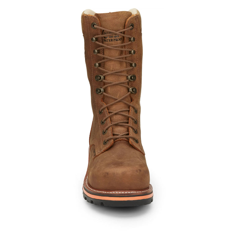 Chippewa Men's Thunderstruck 10" Logger Waterproof EH Nano Composite Toe Boots, TH1030, Brown