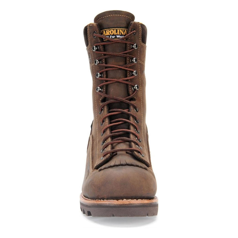 Carolina Men's Birch 8" Logger Waterproof EH Soft Toe Boots, CA7022, Brown