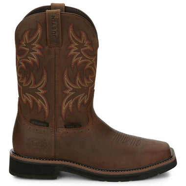 Justin Men's Driller 11" Waterproof EH Steel Toe Boots, SE4690, Brown