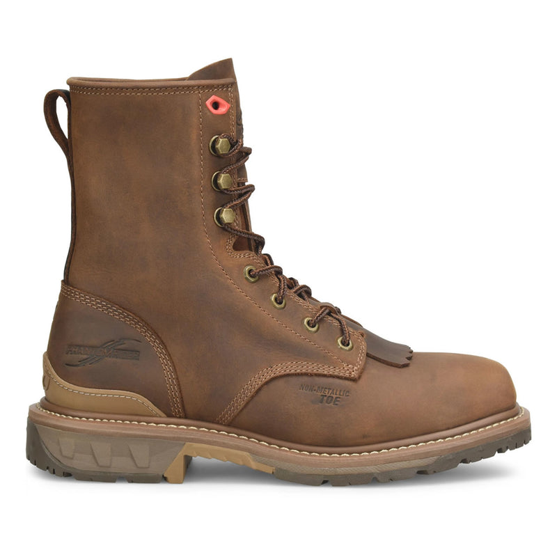 Phantom Rider Men's Dailor 8" Lacer Plain Toe Boots Boots, PH5016, Brown