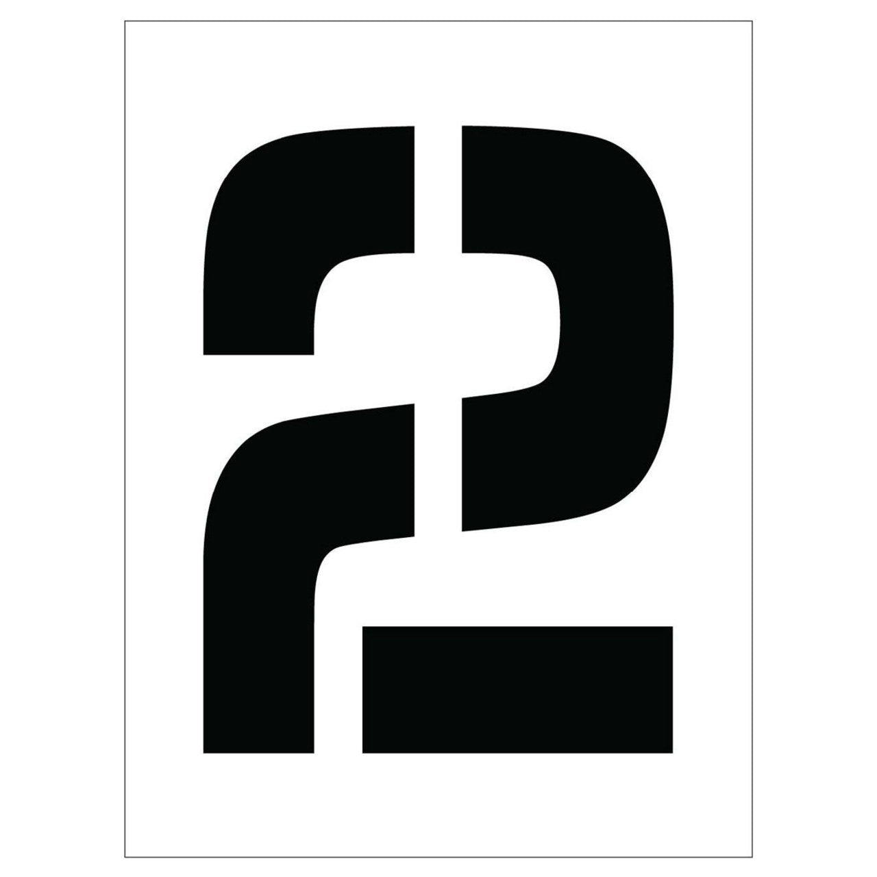 Safety Number 2 Plastic Stencil - 12in