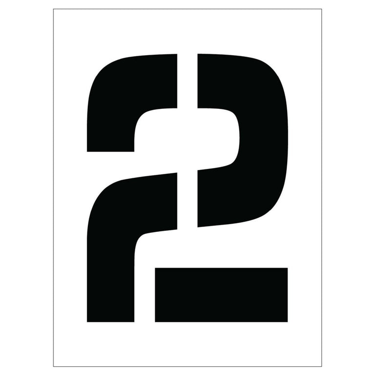 Safety Number 2 Plastic Stencil - 12in