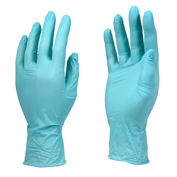 DASH True Comfort Blu Polychloroprene Exam Grade Disposable Gloves, Ocean Blue, 3.1 mil, Box of 100