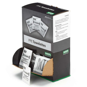 MSA PPE Cleaning Wipes, Box of 100 - 697383