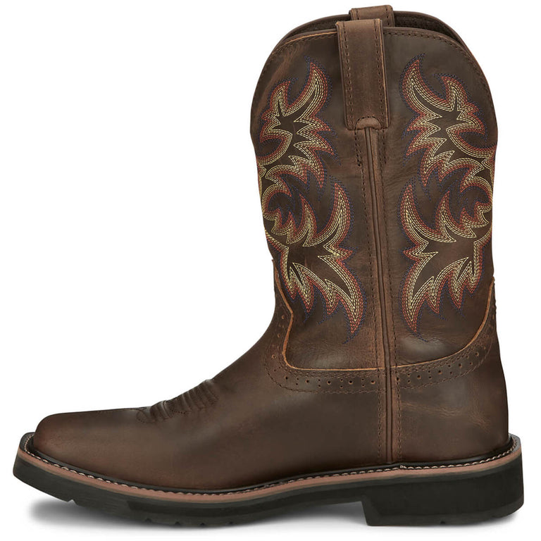 Justin Men's Driller 11" Waterproof EH Soft Toe Boots, SE4689, Brown
