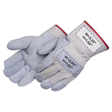 Custom Canvas Back Leather Palm Gloves, GL160, 72 Pairs