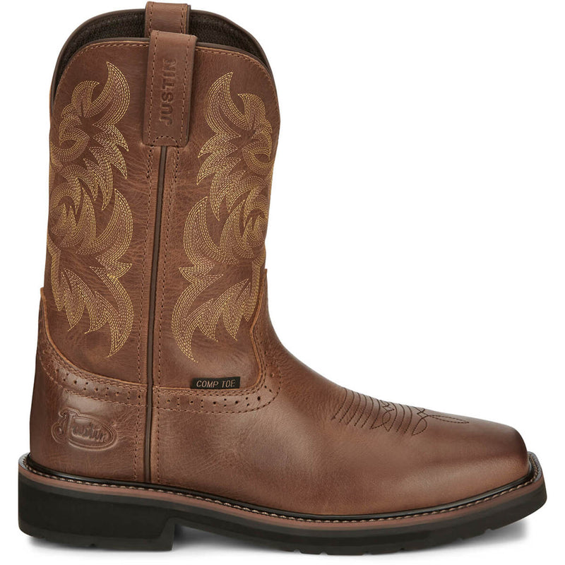 Justin Men's Handler 11" EH Composite Toe Boots, SE4824, Brown