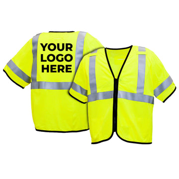 Custom Pyramex RVZ53FR Type R Class 3 High-Vis Flame Resistant Mesh Safety Vest