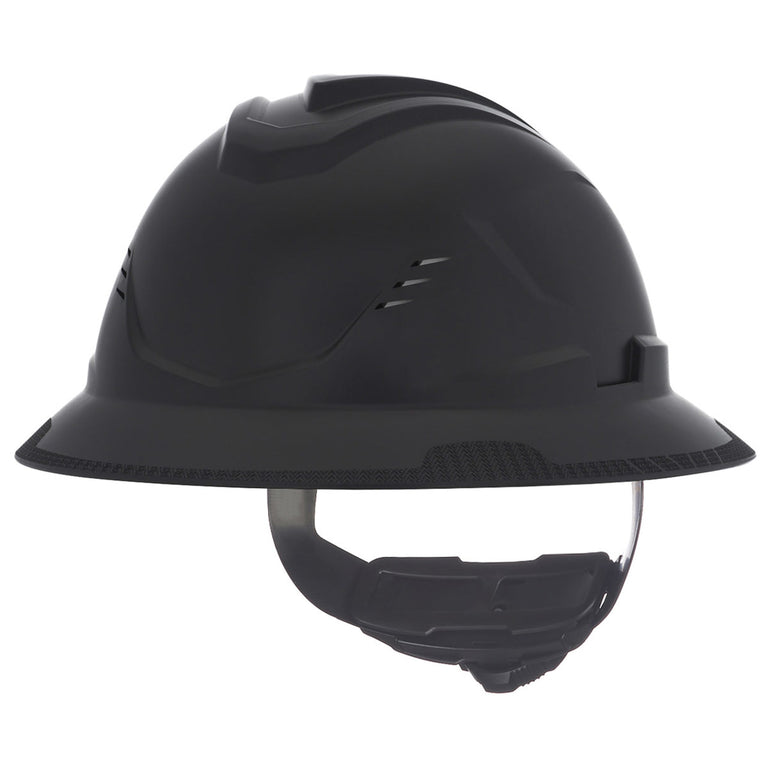 MSA V-Gard C1 Full Brim Vented Hard Hat with Fas-Trac III Suspension