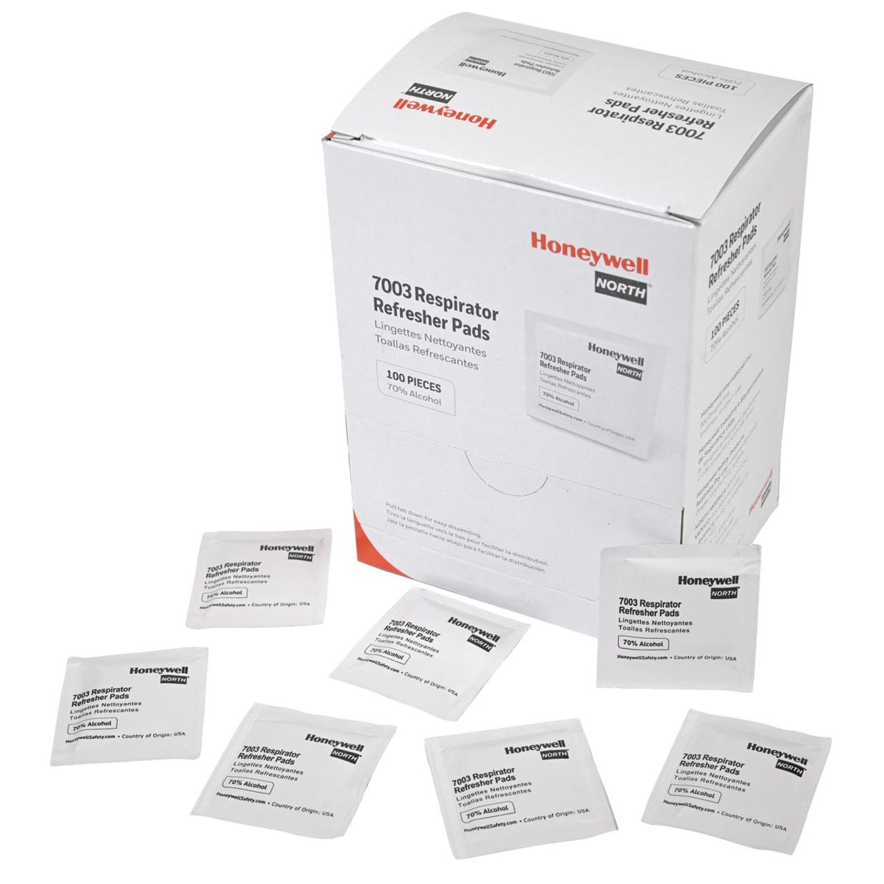 Honeywell North Respirator Refresher Wipes 7003-H5 - Box of 100