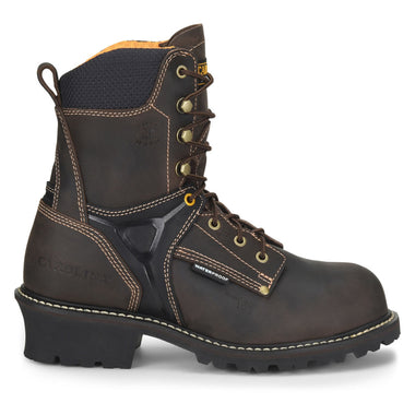 Carolina Men's Timber 8" Logger Waterproof EH Composite Toe Boots, CA6921, Brown