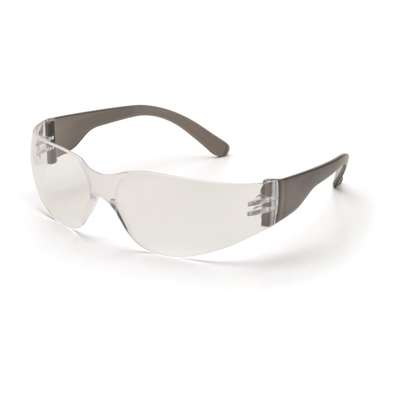 Pyramex Mini Intruder Safety Glasses, Clear Lens, Assorted Temple Colors, Case of 12