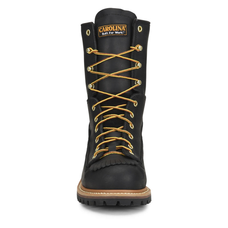 Carolina Men's Spruce 8" Logger Waterproof EH Steel Toe Boots, CA9825, Black