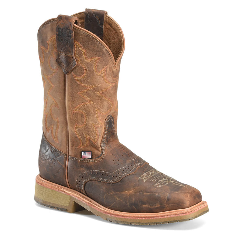 Double-H Men's Baker 11" Roper EH Steel Toe Boots, DH4671, Brown