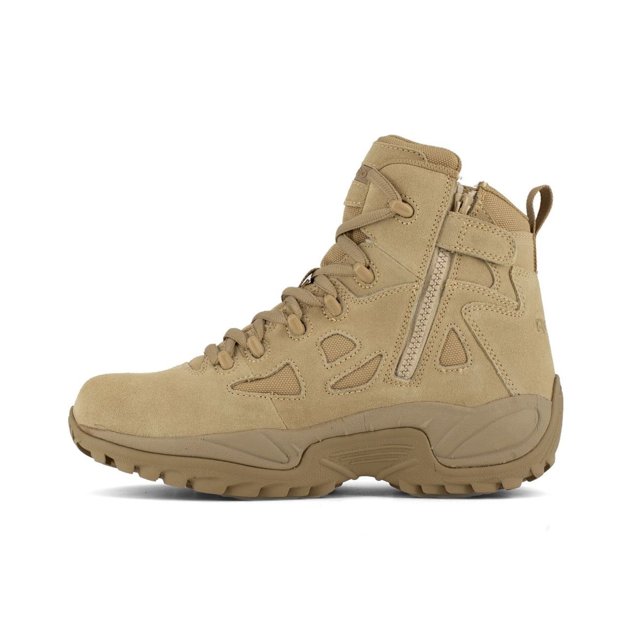 Reebok Men's 6" Rapid Response RB EH Soft Toe Stealth Boots, Tan