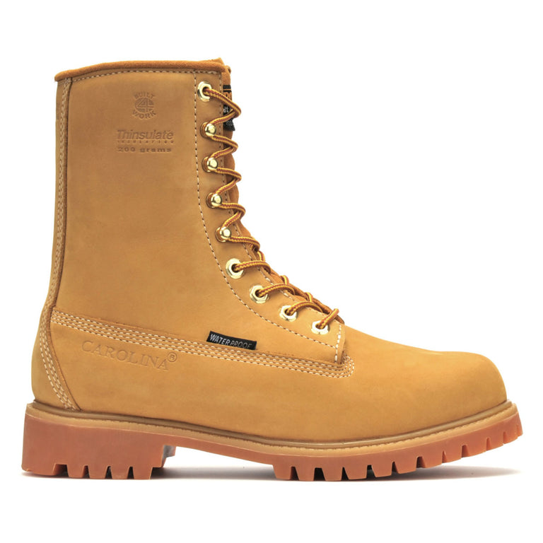 Carolina Men's Journeyman Hi 8" Waterproof Insulated EH Steel Toe Boots, CA7545, Wheat