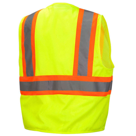 Pyramex RVZ22SE Type R Class 2 Non FR Self Extinguishing Hi-Vis Safety Vest