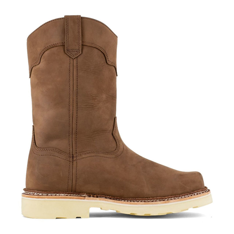 Frye Supply Men's The Safety-Crafted 10" Wellington Waterproof EH Steel Toe Work Boots, Dark Brown - FR40304