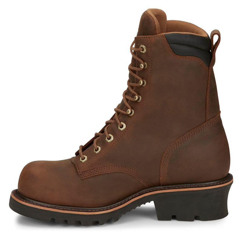 Chippewa Men's Valdor 8" Logger EH Waterproof Composite Toe Boots, 73236, Tan