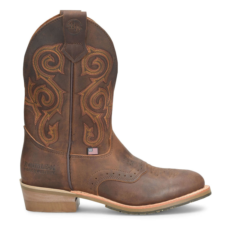 Double-H Men's 11" Rockdale Boots, DH4663, Brown