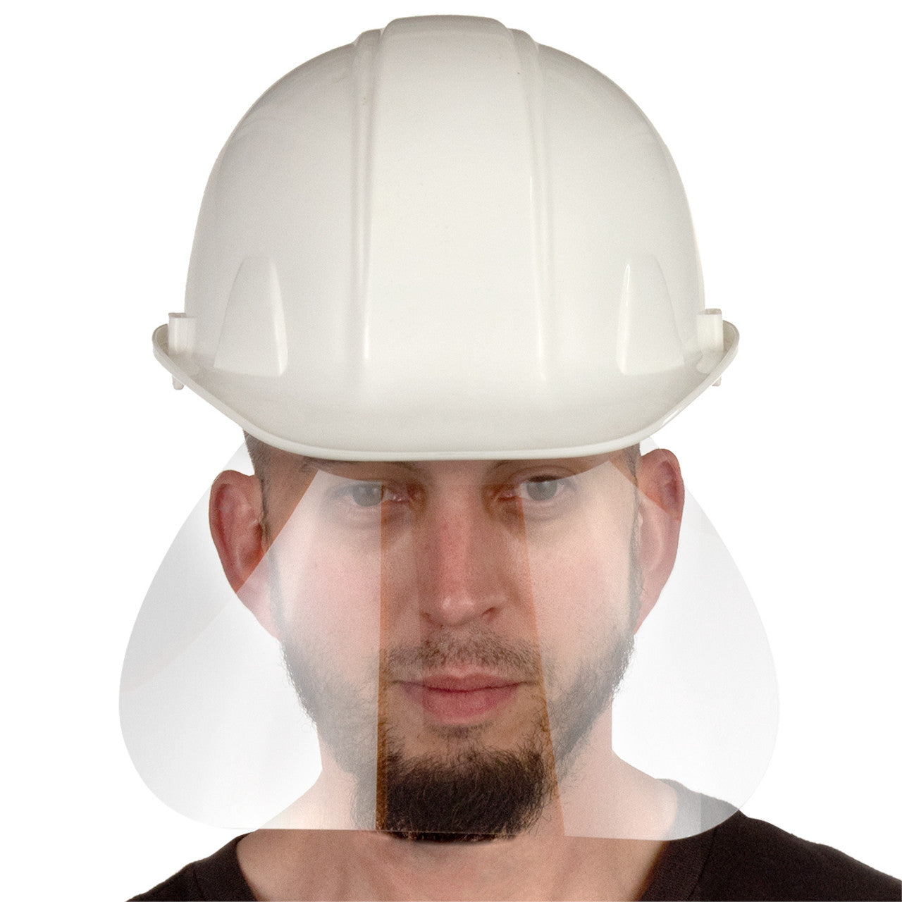 Disposable Hard Hat Face Shield, Clear, 50 Pack