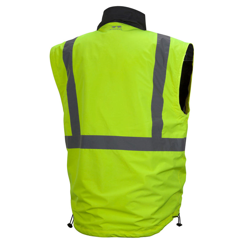 Custom Pyramex RJR34 Type R Class 3 Hi-Vis 4-in-1 Jacket, Hi-Vis Lime Green