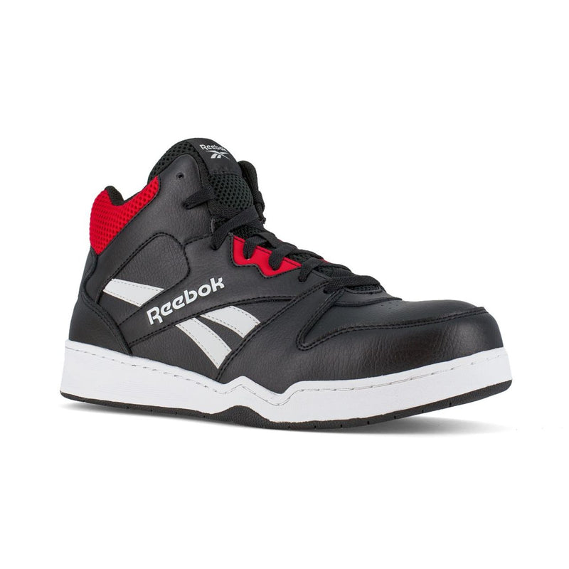 ReeReebok Men's Work EH Composite Toe Sneakers, Black/Red, RB4132