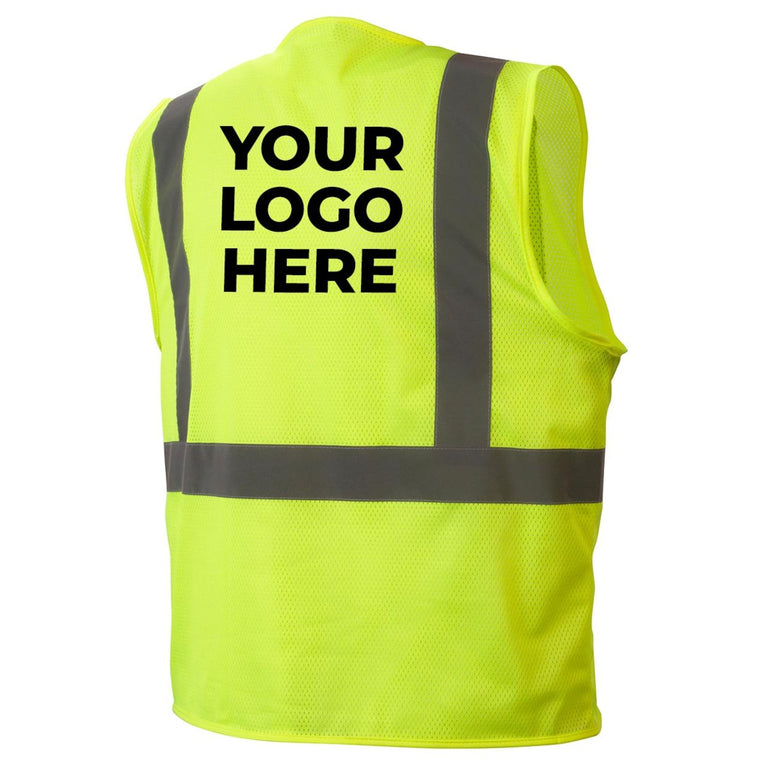 Custom Pyramex RVHLM29 Type R Class 2 Hi-Vis Mesh Safety Vest