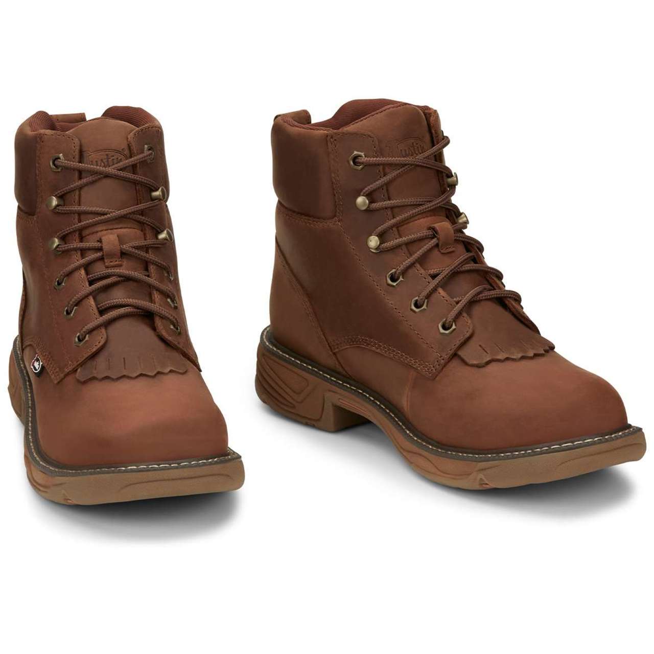 Justin Men's Rush 6" Waterproof EH Soft Toe Boots, SE465, Brown