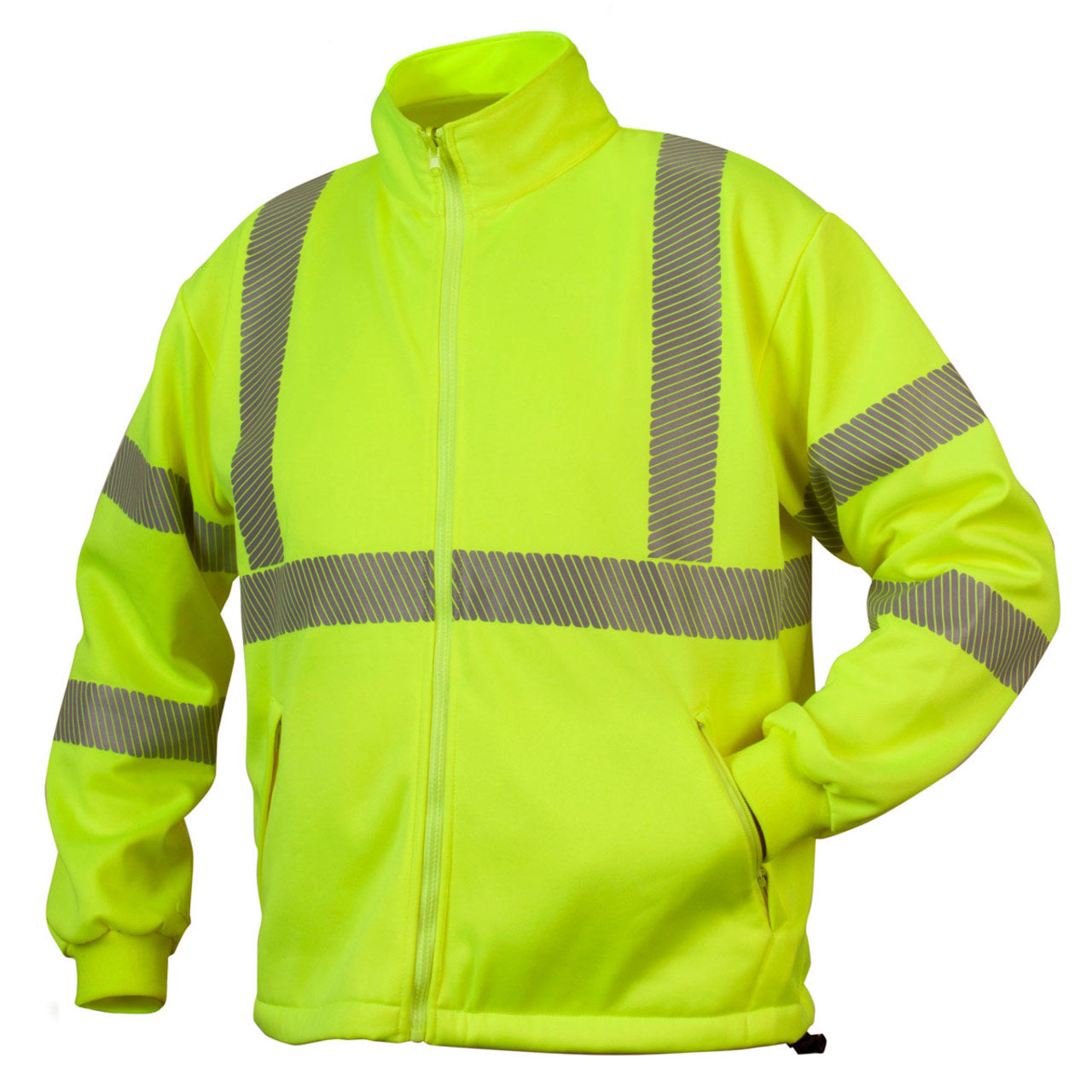Custom Pyramex RPB36 Type R Class 3 Hi-Vis Waterproof 2-in-1 Quilt Lined Parka, Hi-Vis Lime Green
