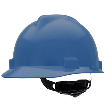 MSA Small V-Gard Cap Style Hard Hat Fas-Trac III Suspension - 477478 - Blue