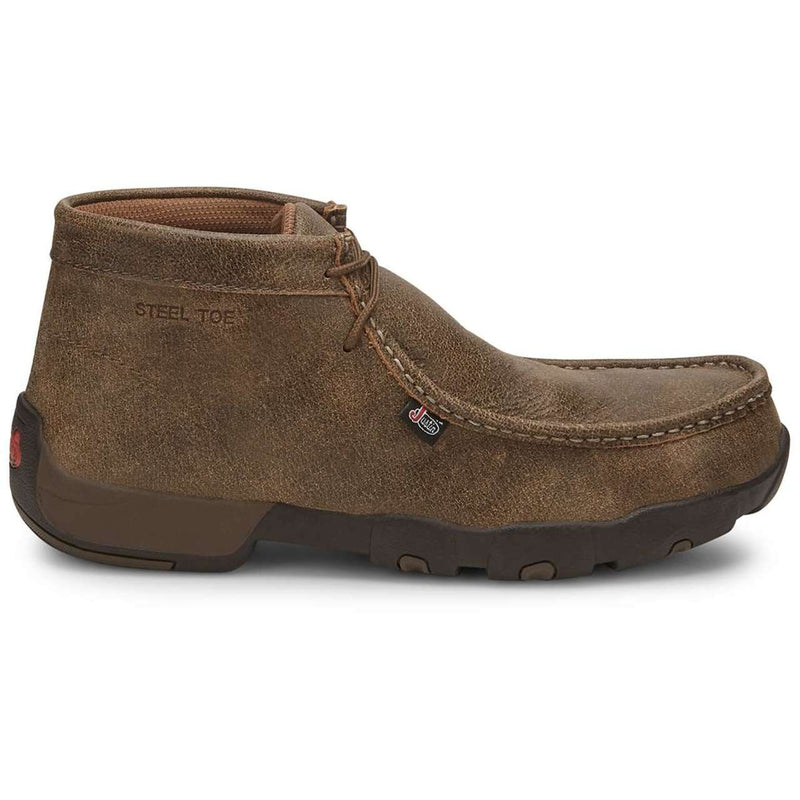 Justin Men's Cappie 4" EH Steel Toe Boots, 237, Tan
