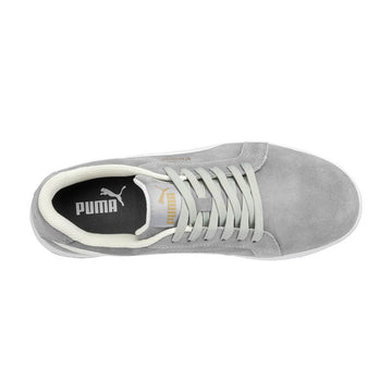 Puma Safety Women's Icon Suede Low SD Composite Toe Shoes, 640125, Gray/White
