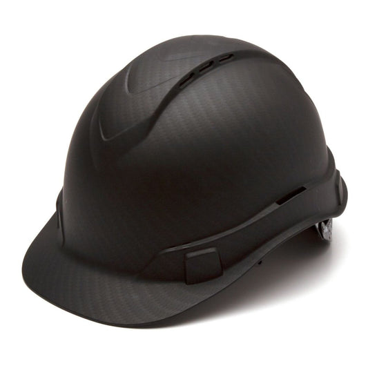 Custom Pyramex Ridgeline HD Matte Vented Cap Style Hard Hat 4-Point Ratchet Suspension