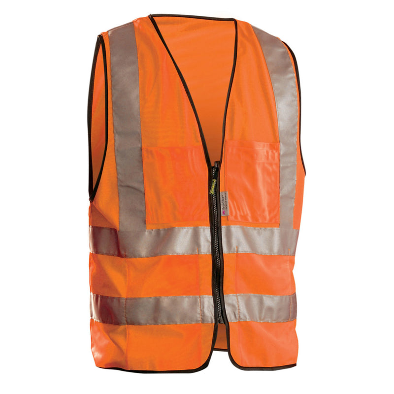 OccuNomix Type R Class 2 High-Vis Solid Dual Stripe Safety Vest w/Zipper - LUX-SSFS