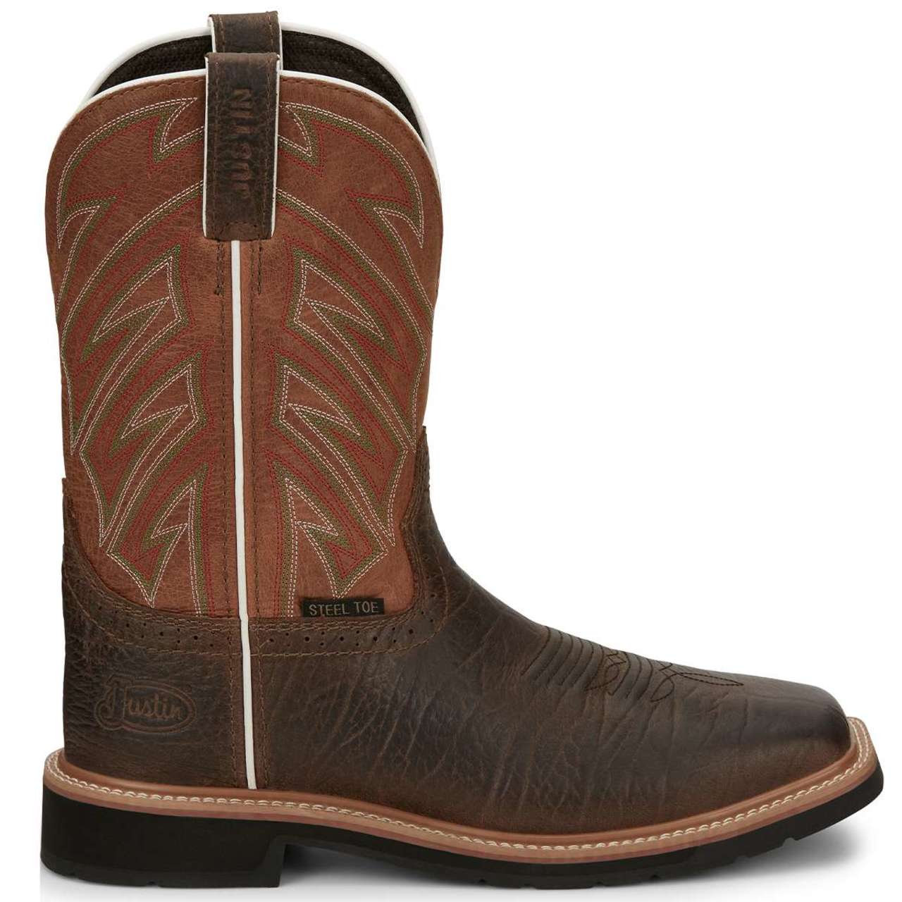 Justin Men's Electrician 11" EH Steel Toe Boots, SE4561, Brown