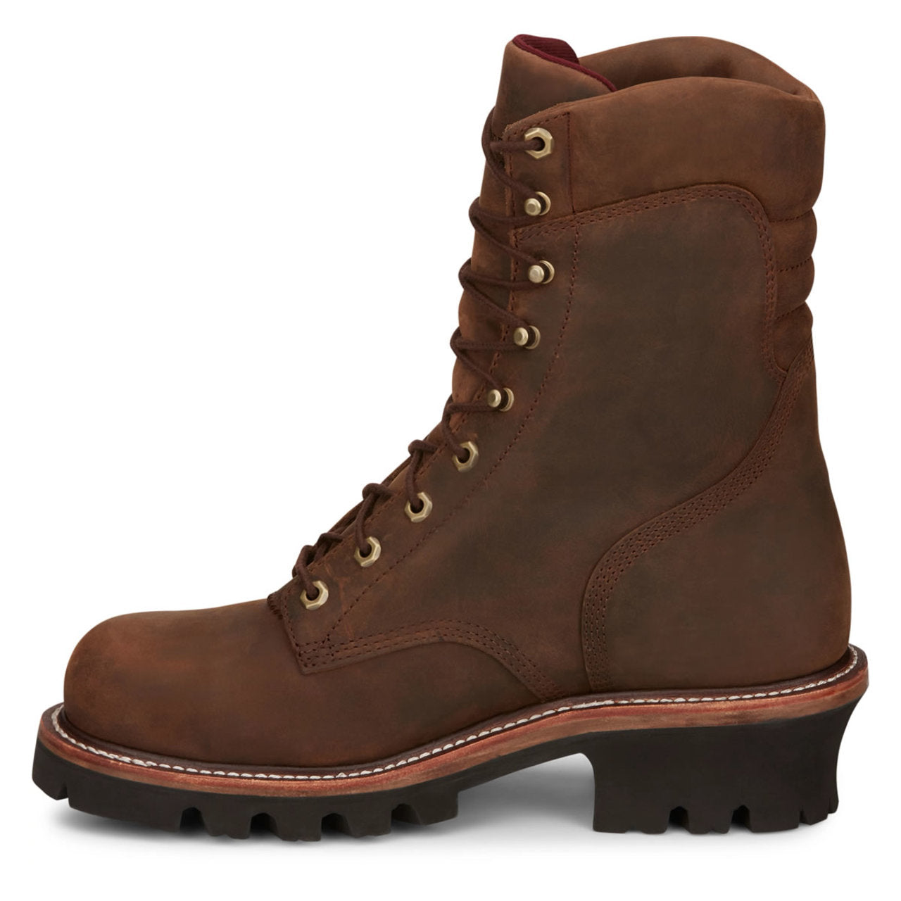 Chippewa Men's Super DNA 9" Logger Waterproof EH Steel Toe Boots, 59407, Tan