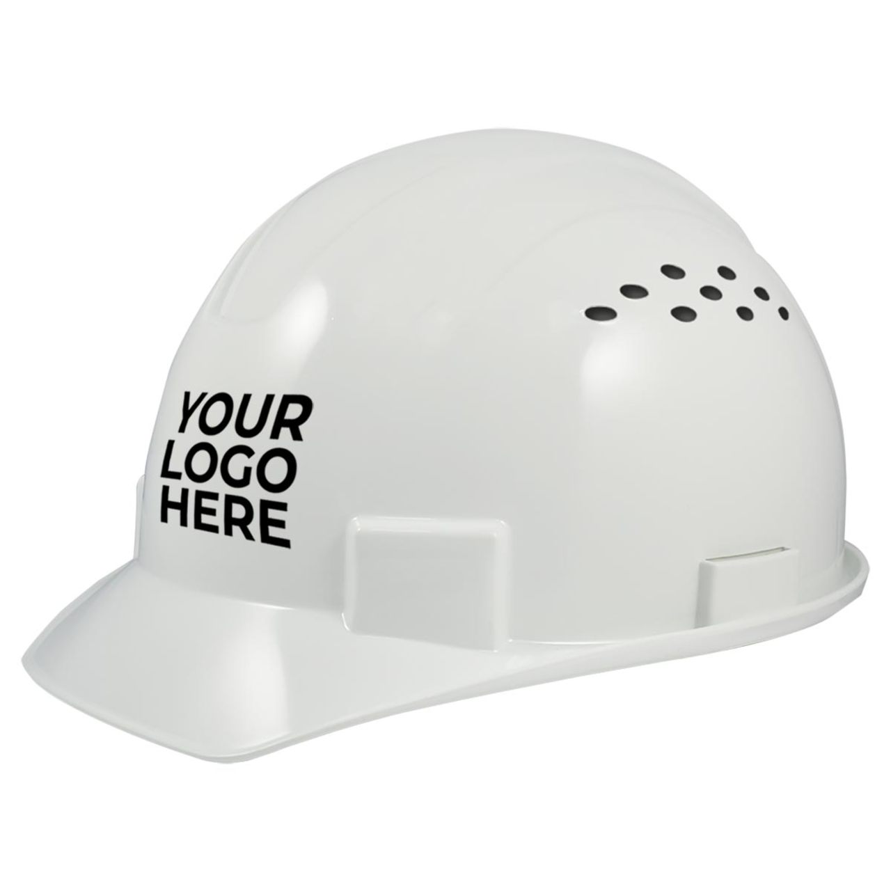 Custom General Electric Vented Cap Style Hard Hat 4-Point Ratchet Suspension, GH326