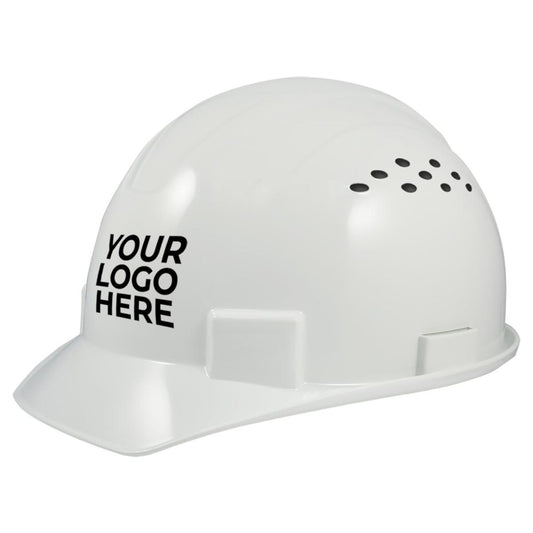 Custom General Electric Vented Cap Style Hard Hat 4-Point Ratchet Suspension, GH326