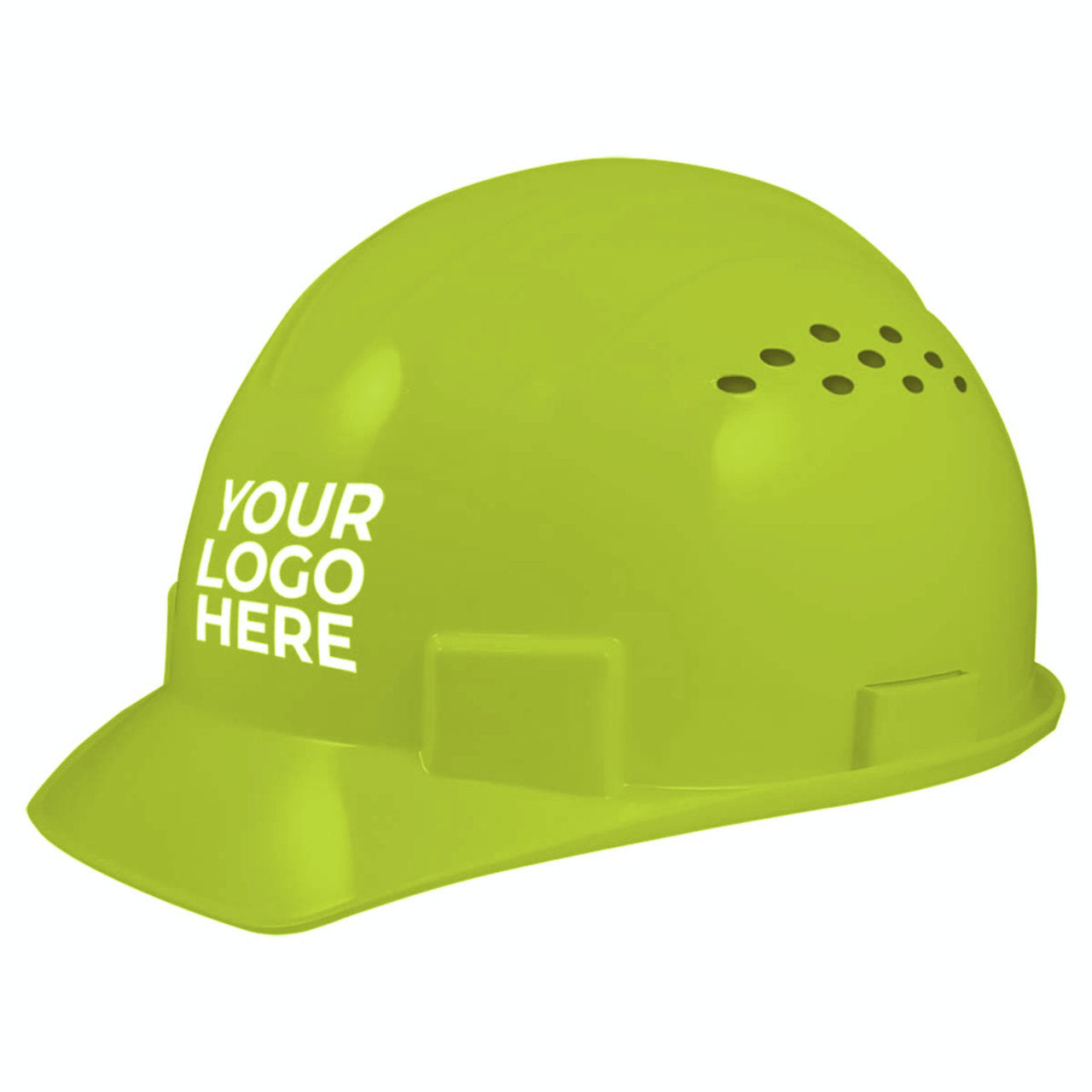 Custom General Electric Vented Cap Style Hard Hat 4-Point Ratchet Suspension, GH326