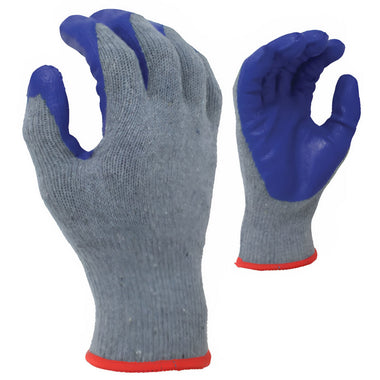 Rugged Blue GL480 Latex Coated Gloves, Seamless Knit Cotton/Polyester, 12 Pairs