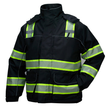 Pyramex RPB35 Type O Class 1 Enhanced Visibility Waterproof Quilted Lined Parka