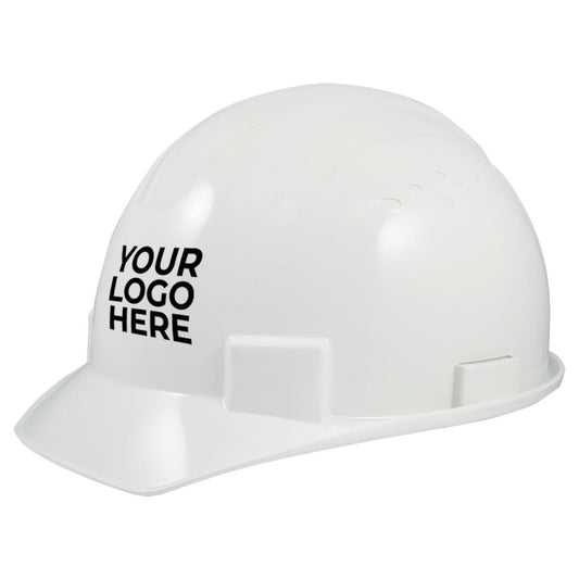 Custom General Electric Non-Vented Cap Style Hard Hat 4-Point Ratchet Suspension, GH327