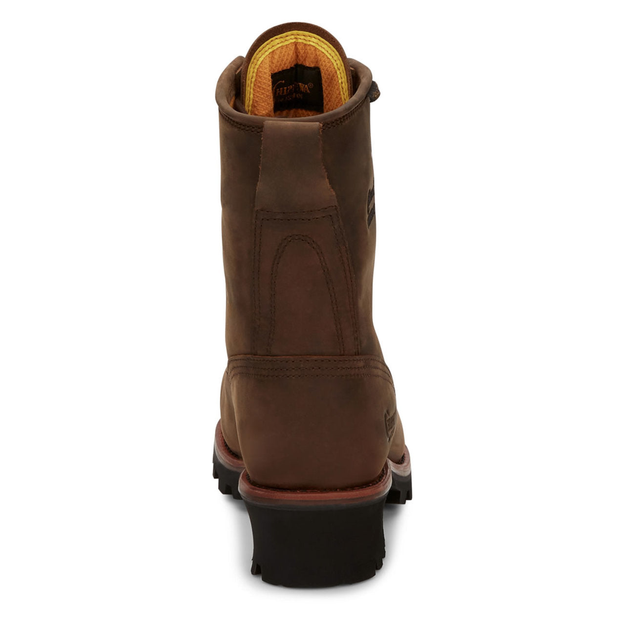 Chippewa Men's Paladin 8" Logger EH Waterproof Steel Toe Boots, 73101, Brown