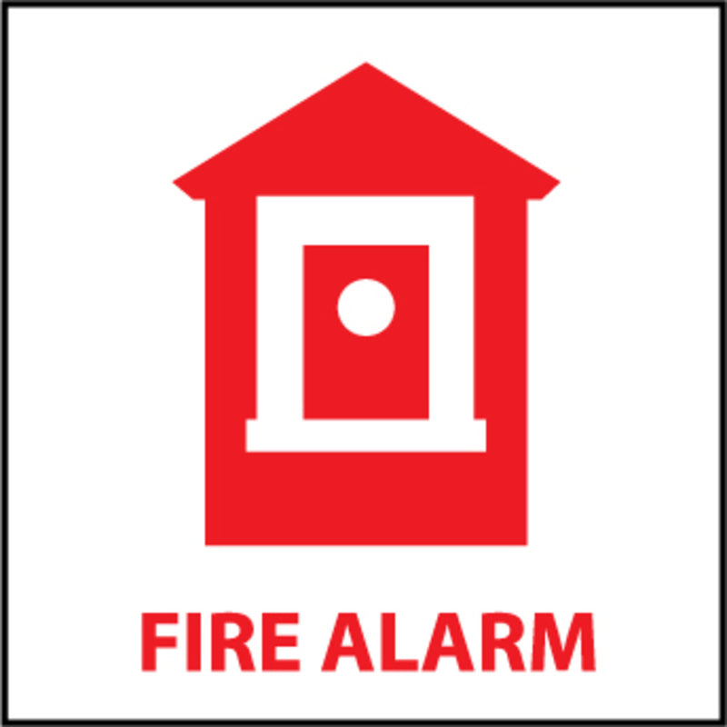 Fire Alarm, Graphic, 7x7 Vinyl Sign