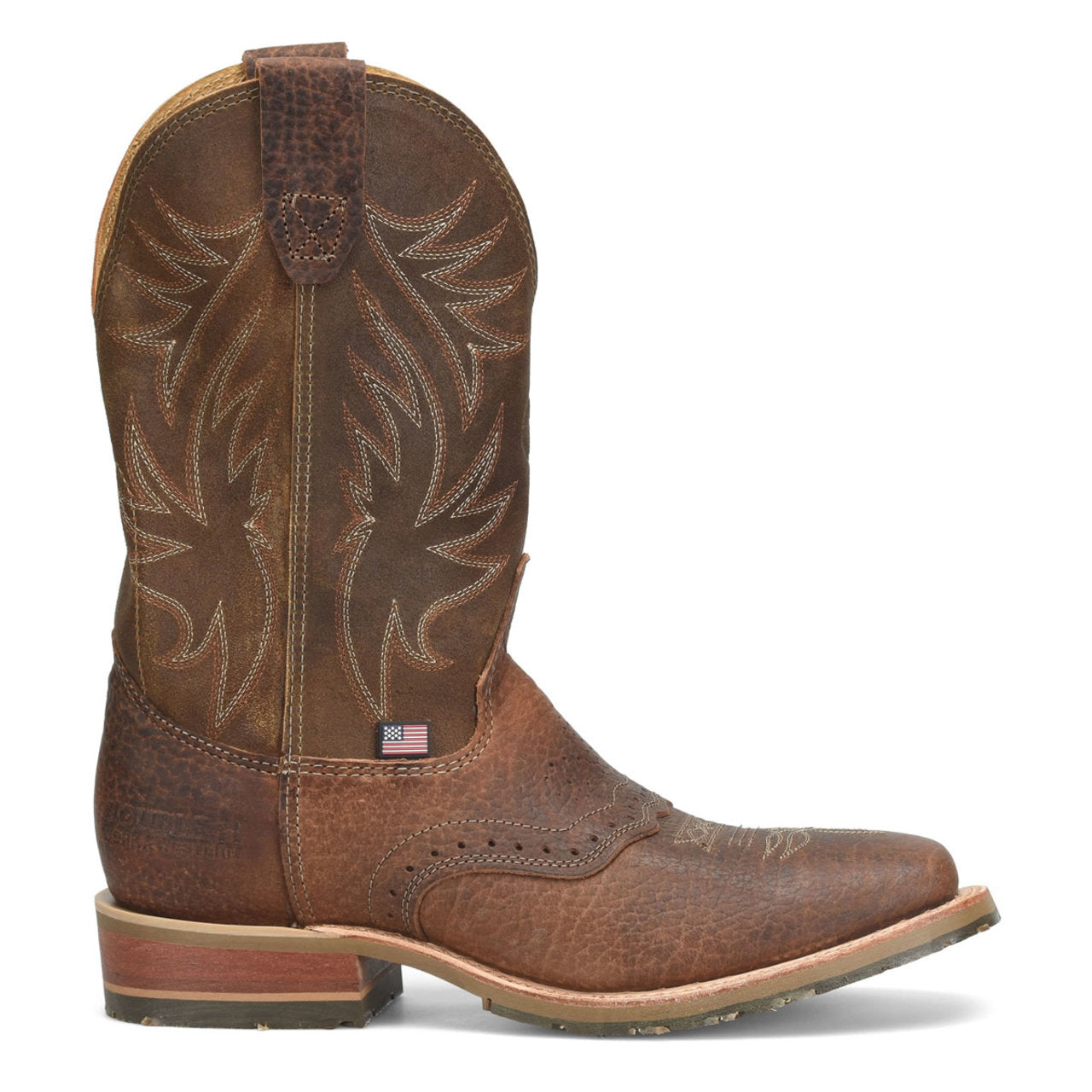 Double-H Boots Men's Dalton 11" Roper Soft Toe Boots, DH4655, Brown