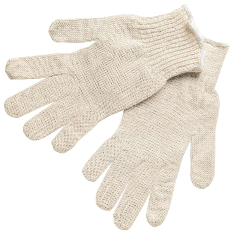 Cotton String Knit Gloves, Medium Weight, White, Single Pair