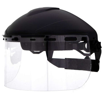 Pyramex Ridgeline Ratchet Headgear with Clear Polycarbonate Half Face Shield Combo - S1020HS & HGBR